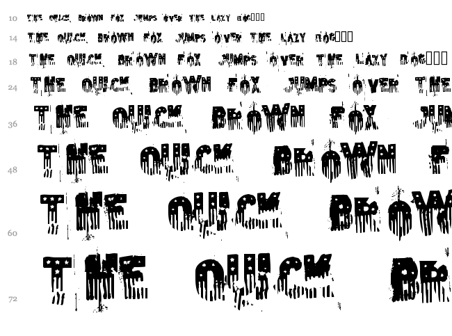 The American Flag font waterfall